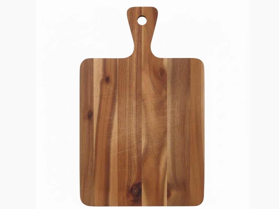 Rustic Acacia Wood Charcuterie Board with Handle - Premium Serving Platter